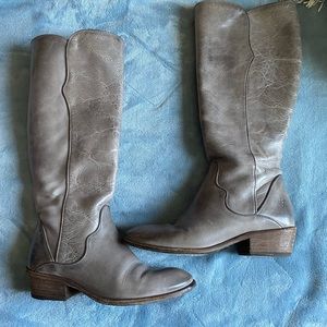Grey Heeled Boots